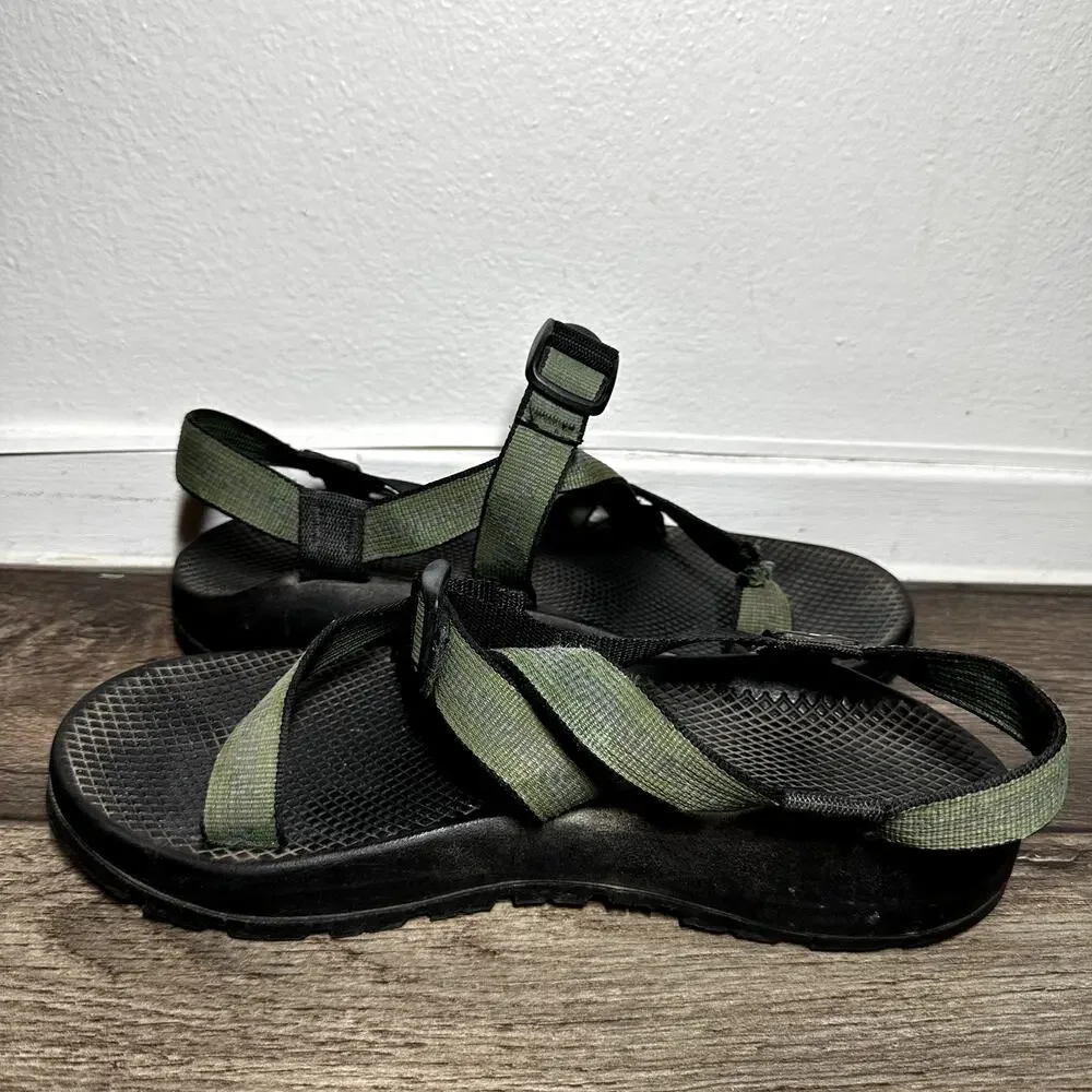 Chaco Z/1 Outdoor Hiking Sandals Vibram Sole Strappy Flat Classic Green 12